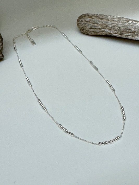 Collier Mailles et Boules Argent sterling Clio Blue