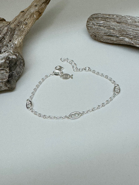 Bracelet Maillons Argent sterling Clio Blue