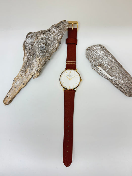 Montre West Village Cognac 33 mm  Rosefield WWCG-W86 Montre West Village Cognac