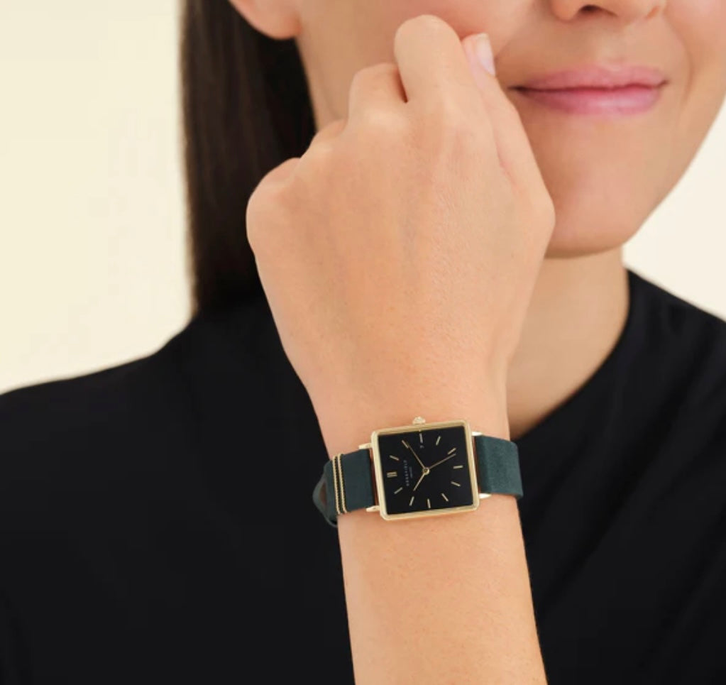 Montre Boxy Vert Forêt Noire Rosefield Boxy Vert Forêt Noire UGS QBFGG-Q031