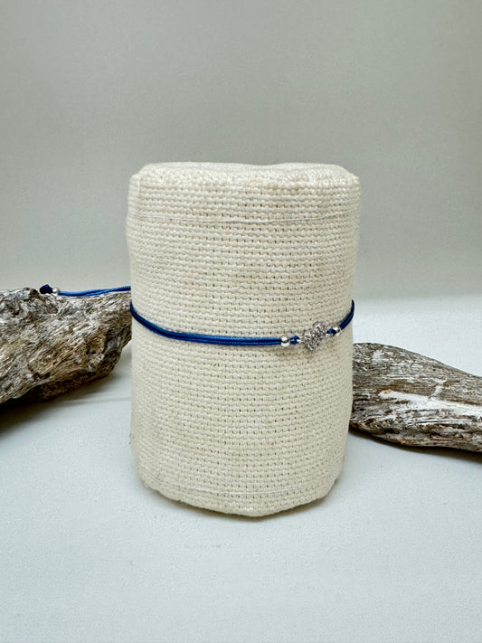 Bracelet Coeur argent 925 Zircon bleu Kurshuni KR1372-4