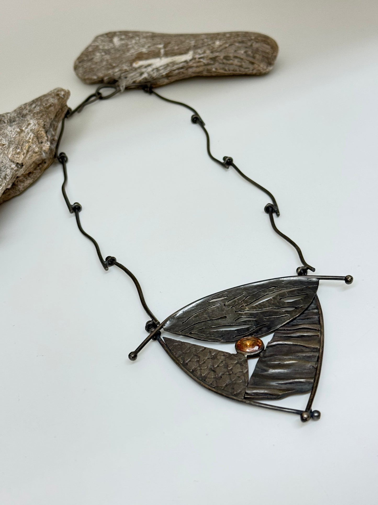 Collier Voilure Argent 925 Fait main à Montréal Nicole Gauvin c-215