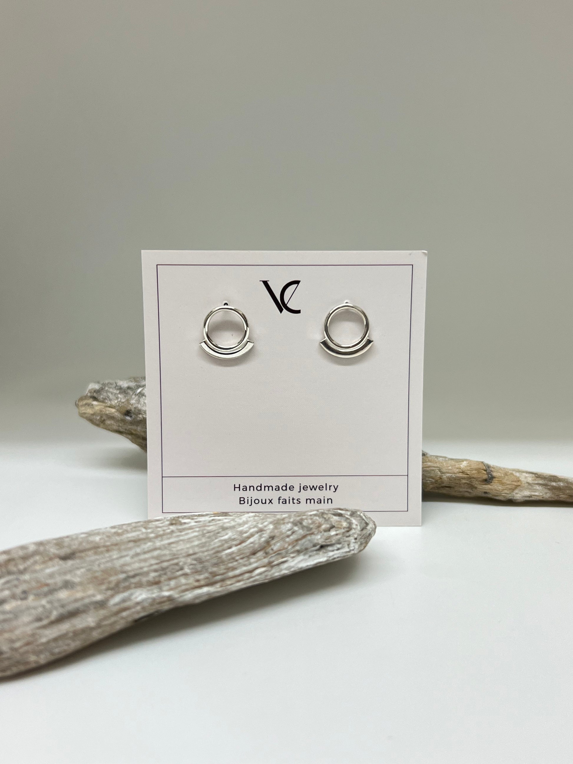 Celeste, boucles d'oreilles Argent Fait main à Montréal Véronique Roy Céleste