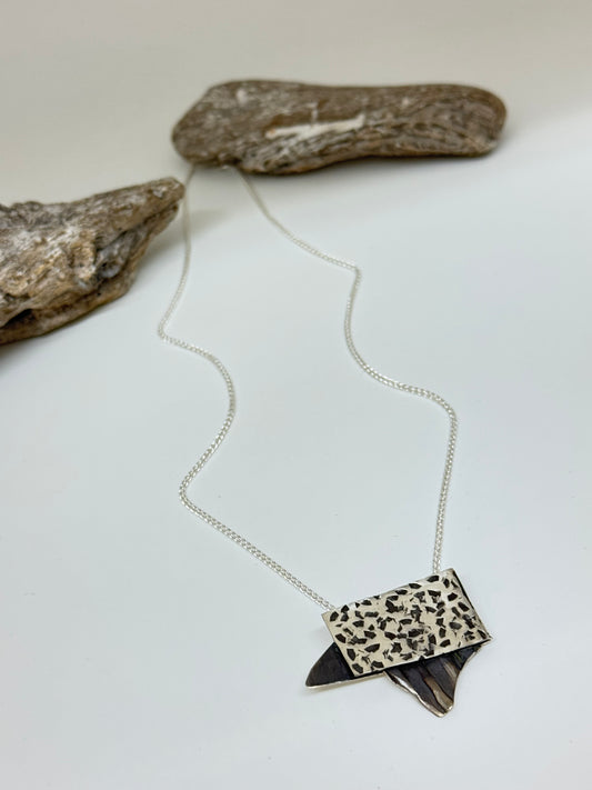 Collier Poinçonné Argent 925 Fait main à Montréal Nicole Gauvin P-346