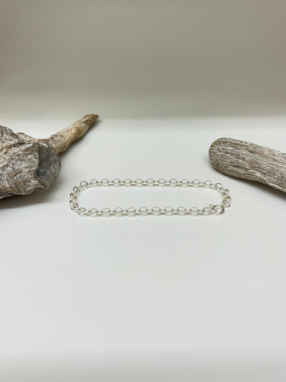 Bracelet Mailles Rolo Argent 925 Fait main