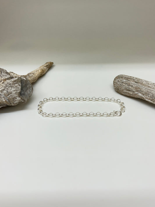 Bracelet Mailles Rolo Argent 925 Fait main