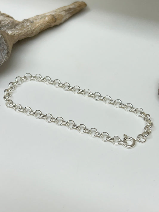 Bracelet Mailles Rolo Argent 925 Fait main