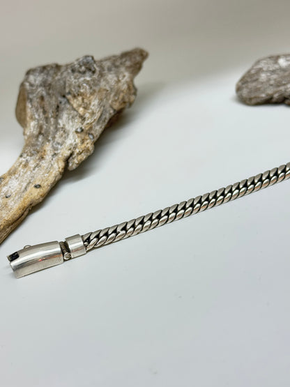 Bracelet gourmette homme en Argent 925 Fait par des Artisans de l’Indonésie Bracelet gourmette
