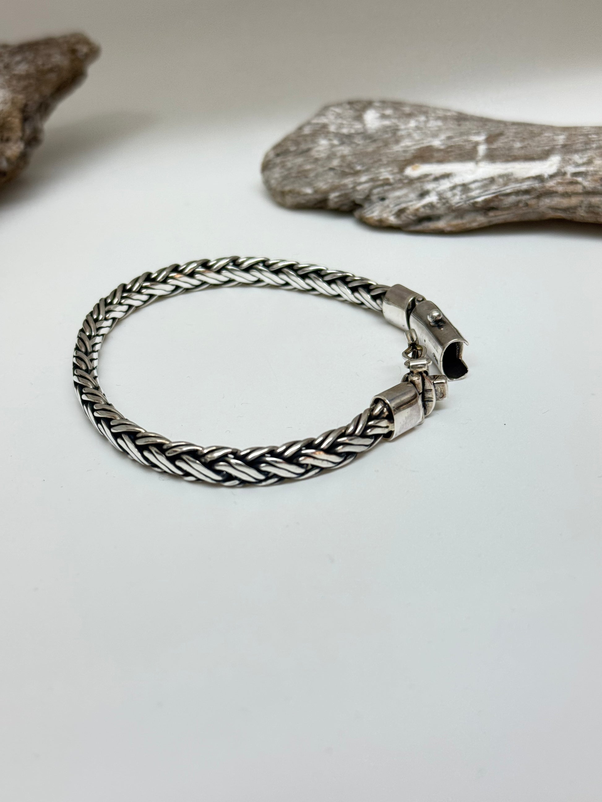 Bracelet gourmette homme en Argent 925 Fait par des Artisans de l’Indonésie Bracelet gourmette