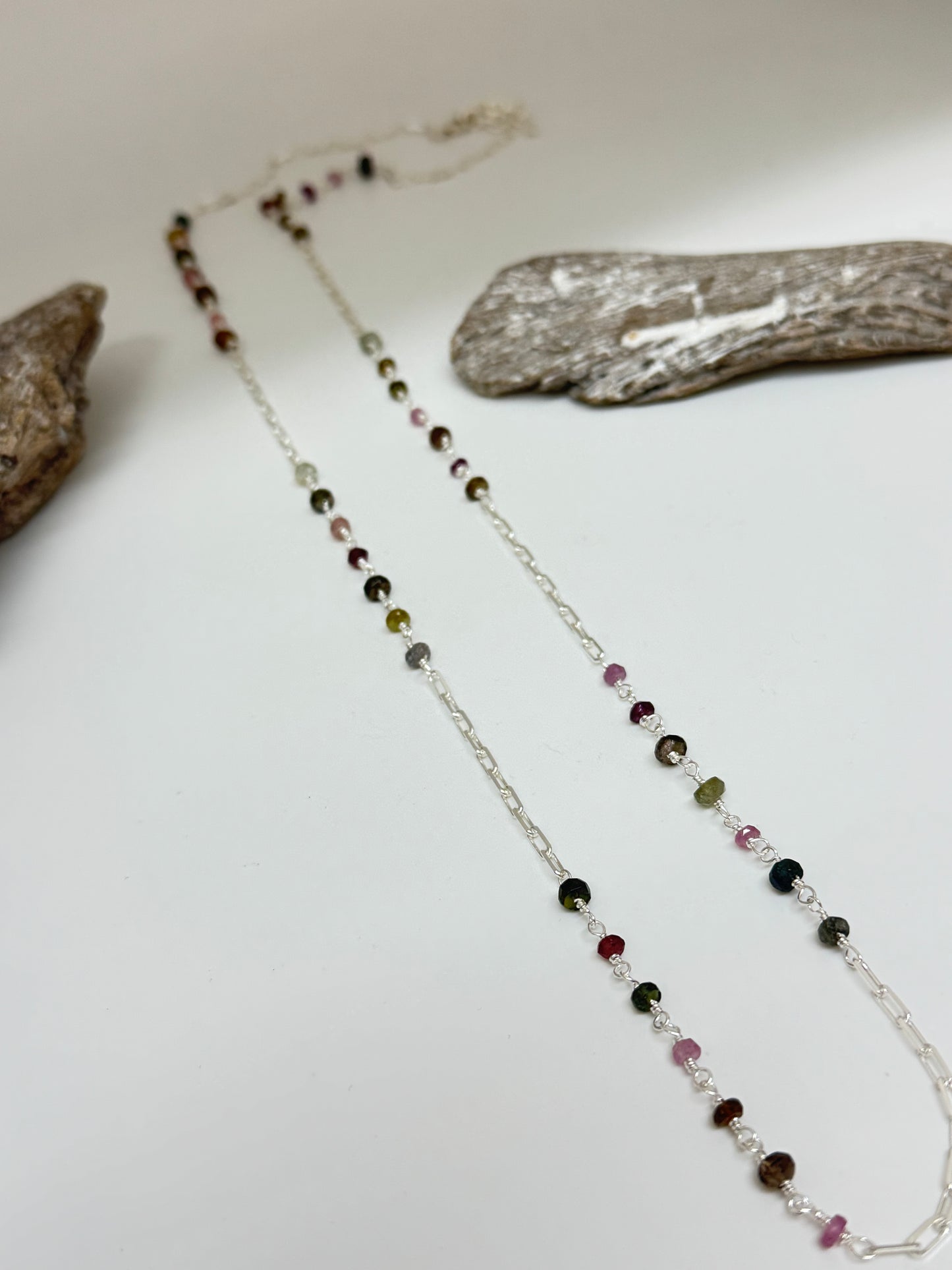 Collier Tourmaline et Argent 925 Fait main Artisans d'Indonésie Collier Tourmaline