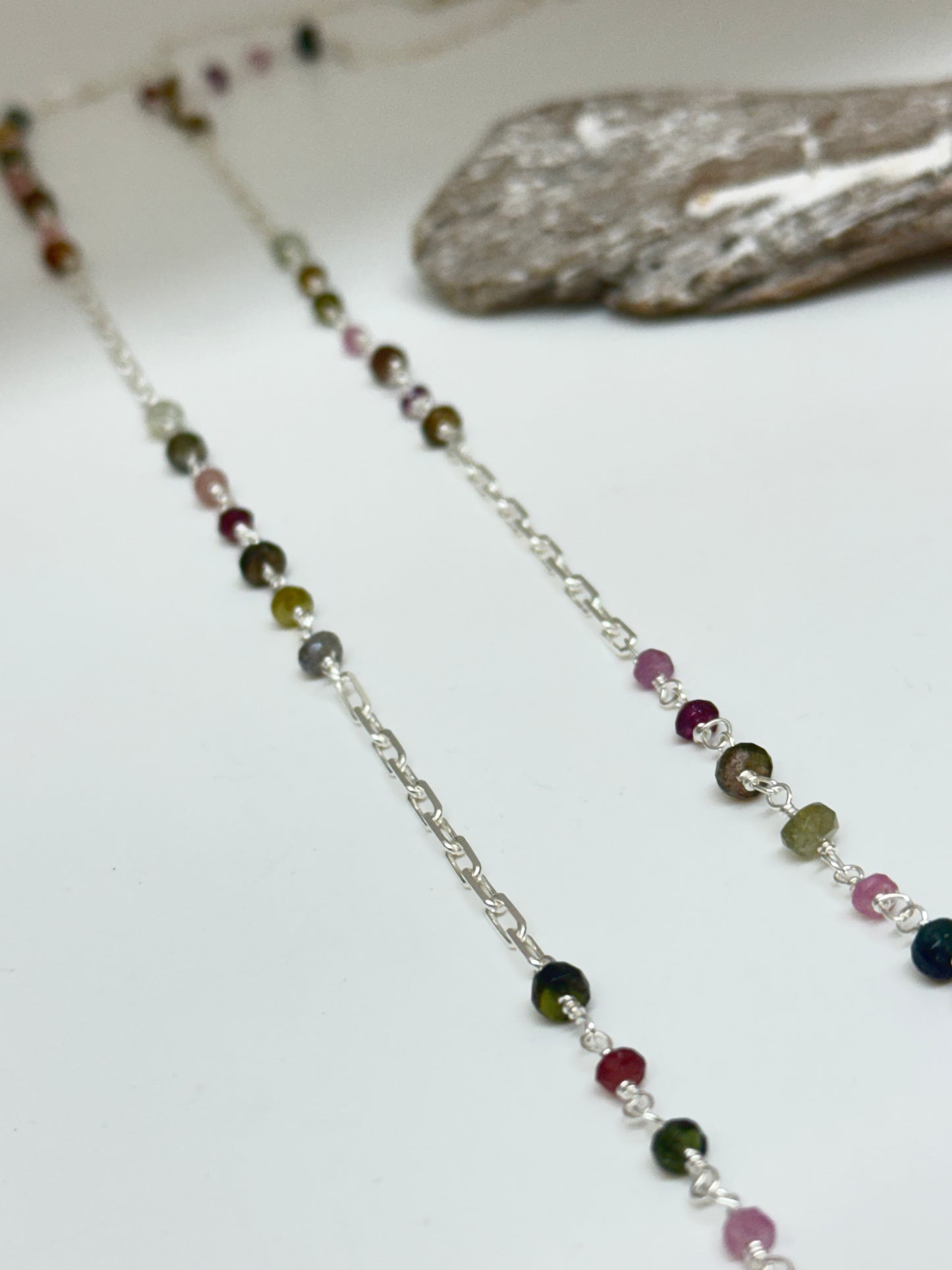 Collier Tourmaline et Argent 925 Fait main Artisans d'Indonésie Collier Tourmaline