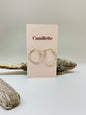 Boucles d'oreilles anneaux Amalgame - Argent Sterling - 20 mm Fait main à Montréal  Boucles d'oreilles anneaux Amalgame - Argent Sterling - 20 mm
