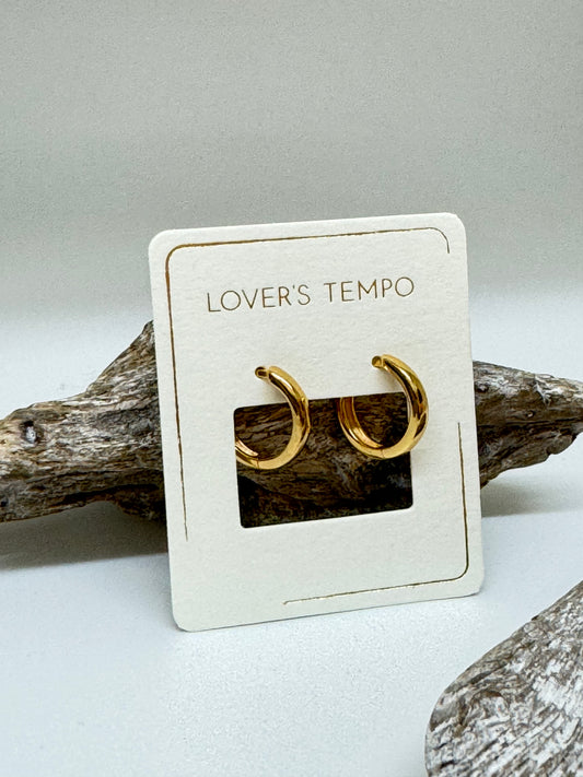 Boucles d'oreilles créoles Core 15 mm dessinée à Vancouver Lovers Tempo 1DF-SP23012-GLD