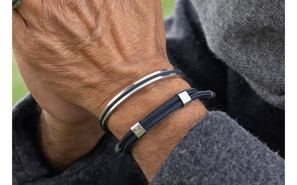 Bracelet Little Lewis DBL Navy - Silver Pig   Hen Amsterdam Pig Hen Little Lewis DBL Navy