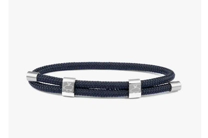 Bracelet Little Lewis DBL Navy - Silver Pig   Hen Amsterdam Pig Hen Little Lewis DBL Navy