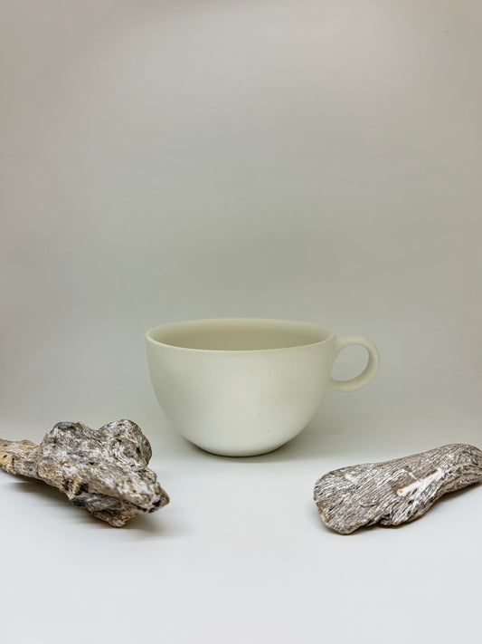 Tasse latté blanche Kamouraska A&J Métissage Tasse latté blanche