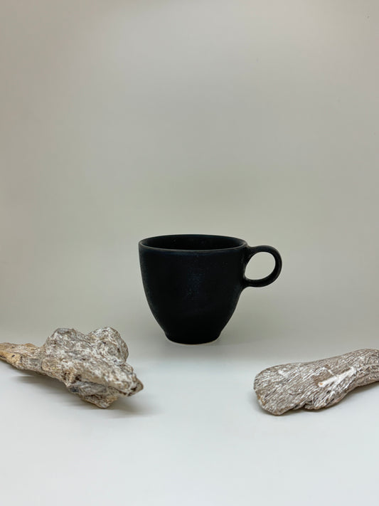 Tasse cappuccino noir Kamouraska A&J Métissage Tasse cappuccino noir