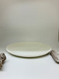 Assiette moyenne argile blanc locale A&J Métissage Kamouraska Assiette moyenne blanc
