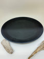 Assiette grande argile noir locale A&amp;J Métissage Kamouraska Assiette moyenne noir