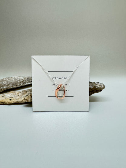 Pendentif CURVES11 Argent 925/Cuivre Fait main à Montréal Claudine Moncion CURVES11