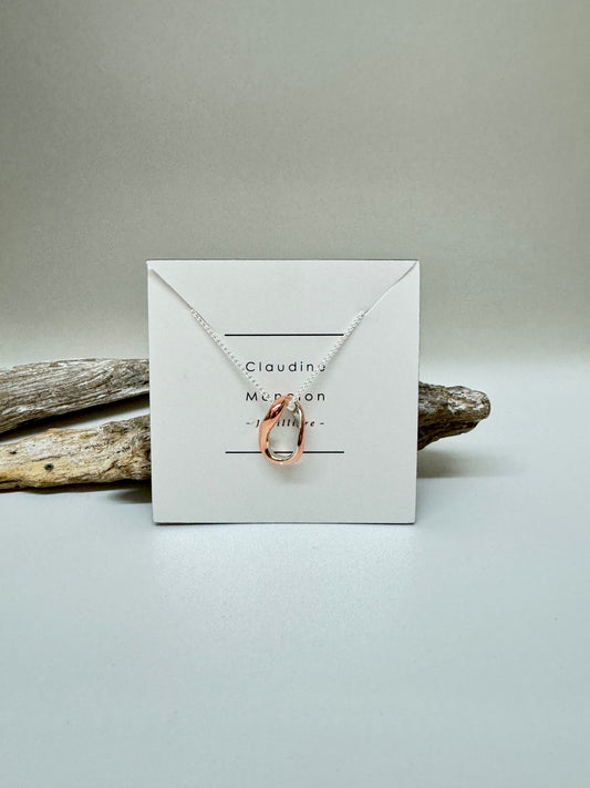 Pendentif CURVES11 Argent 925/Cuivre Fait main à Montréal Claudine Moncion CURVES11