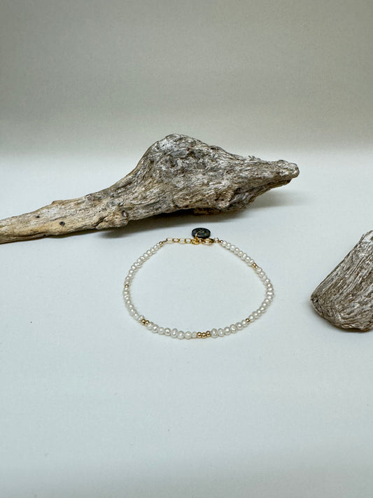 Bracelet Perles d'eau douce Gold Filled fait à la main à Amsterdam Blinckstar 252A01