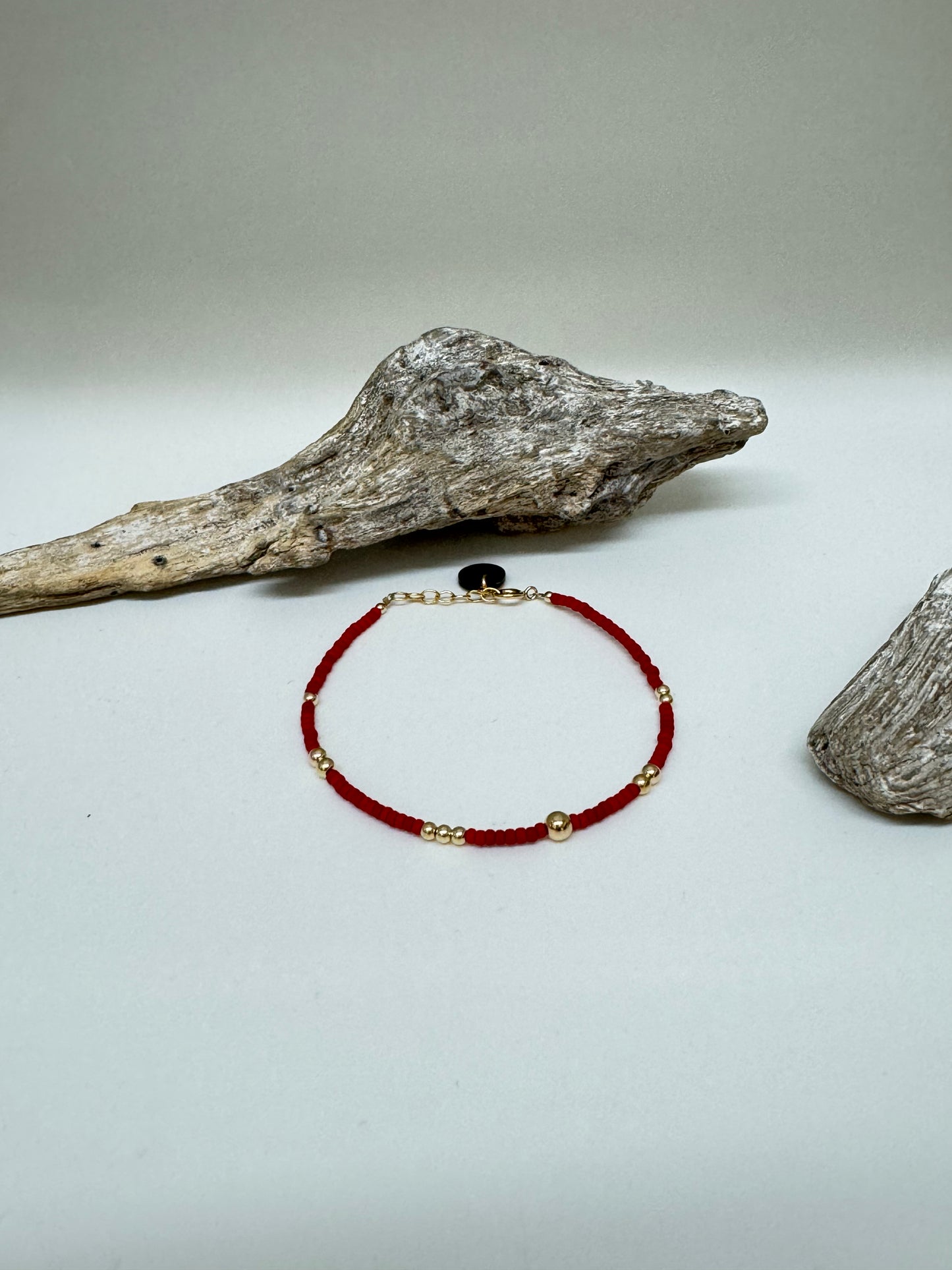 Bracelet Miyuki rouge Gold Filled fait à la main à Amsterdam Blinckstar 252a50