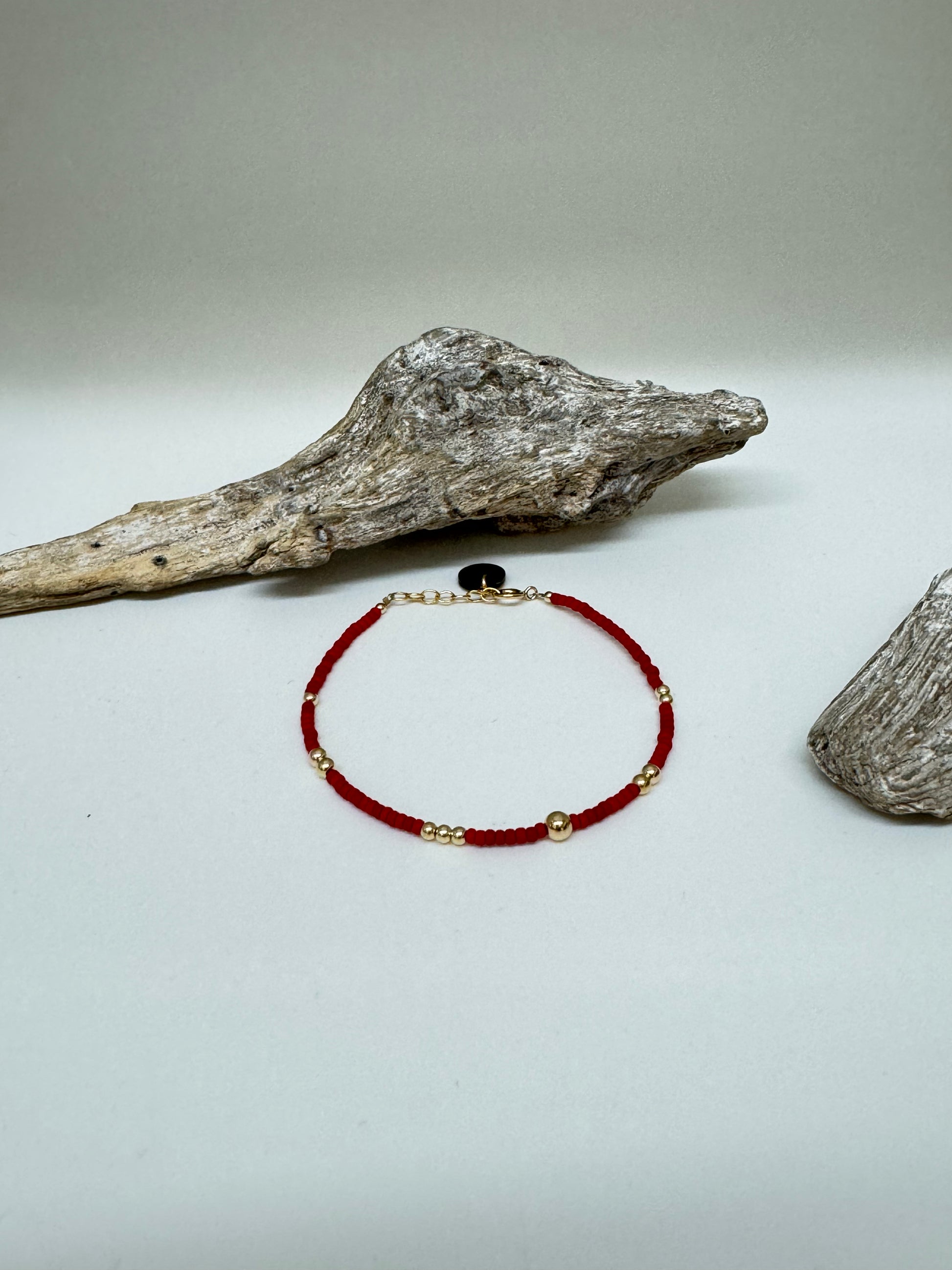 Bracelet Miyuki rouge Gold Filled fait à la main à Amsterdam Blinckstar 252a50