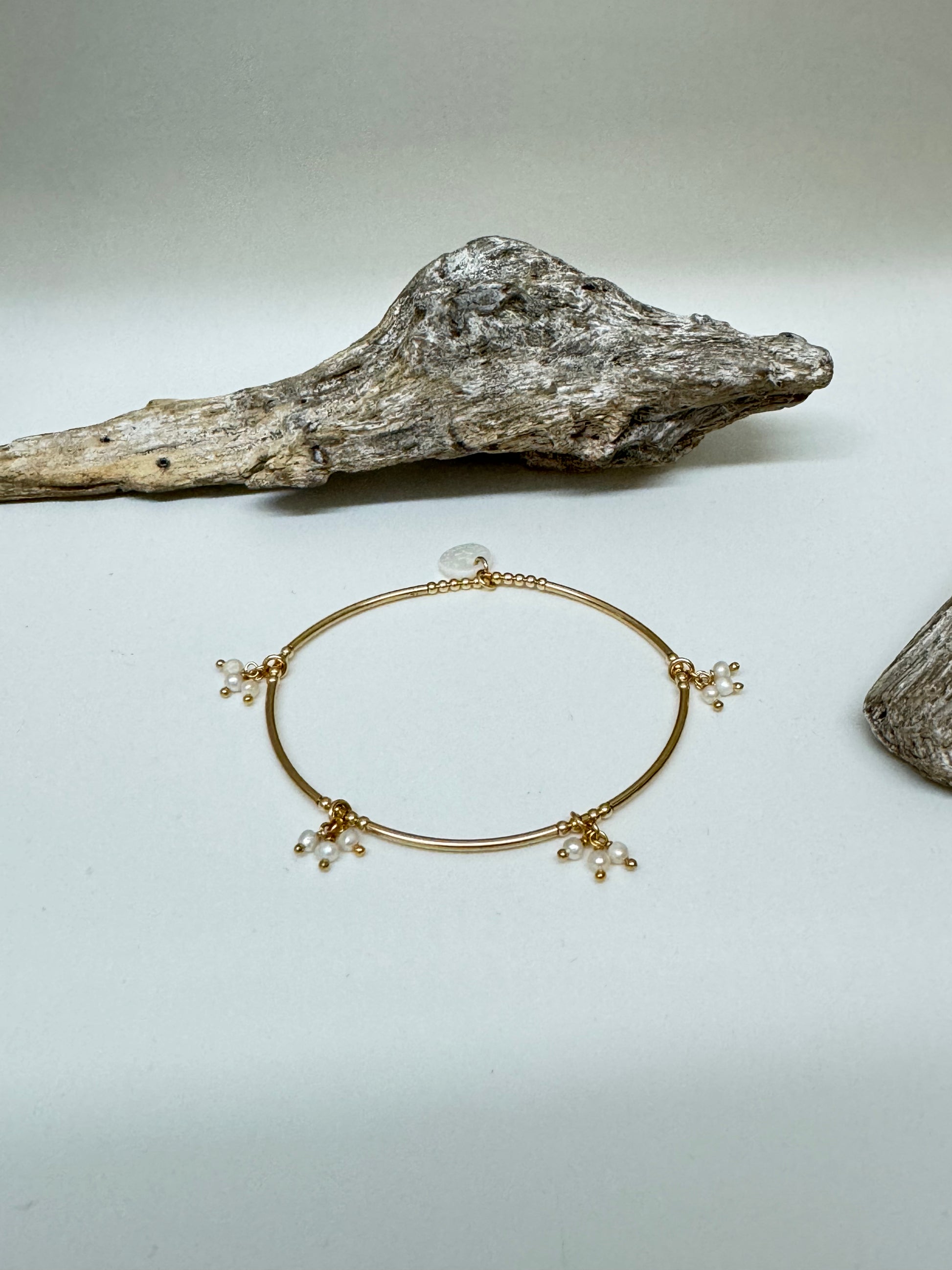 Bracelet Miyuki Perles d'eau douce breloques Gold Filled fait à la main à Amsterdam Blinckstar 252a02