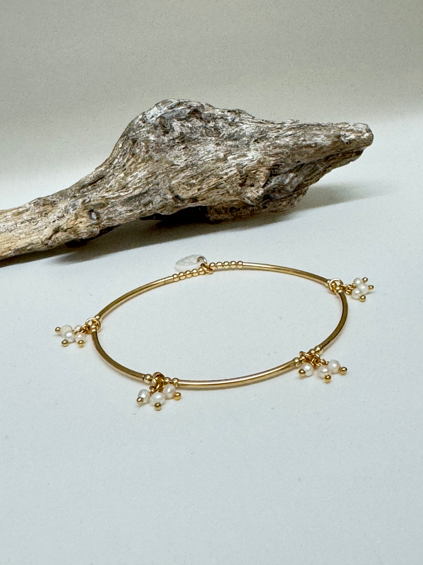 Bracelet Miyuki Perles d'eau douce breloques Gold Filled fait à la main à Amsterdam Blinckstar 252a02