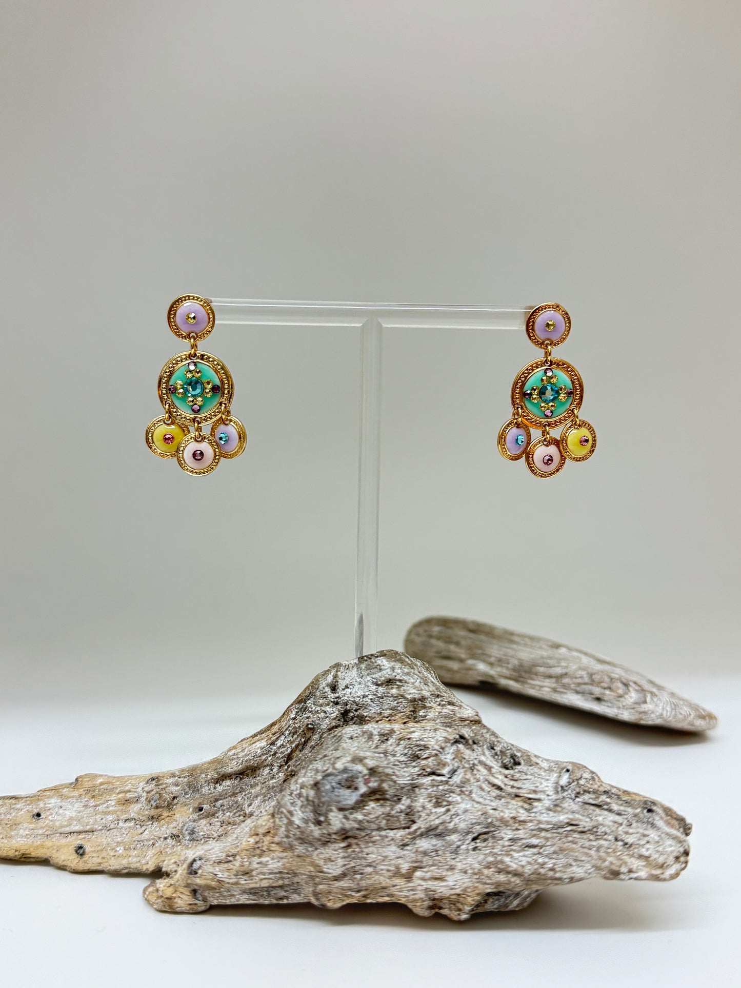 Asequin Medium Pastel Earrings Jewelry Produced in Marseille