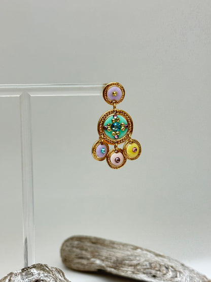 Asequin Medium Pastel Earrings Jewelry Produced in Marseille