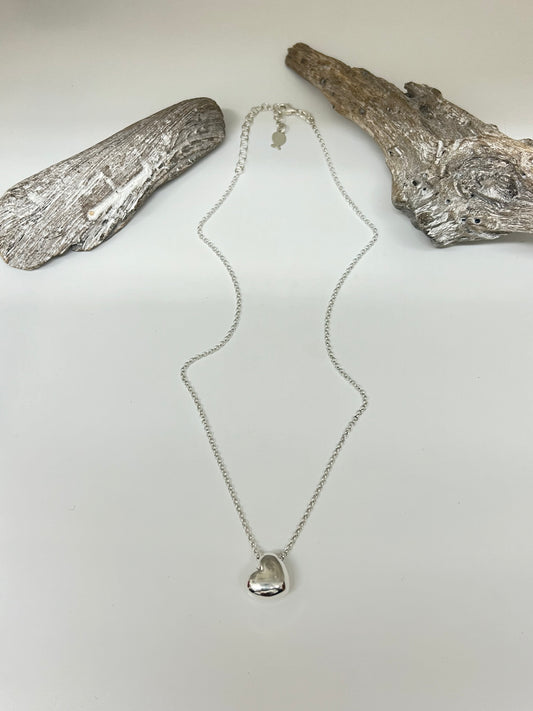 Collier Coeur Argent sterling Fait main à Paris