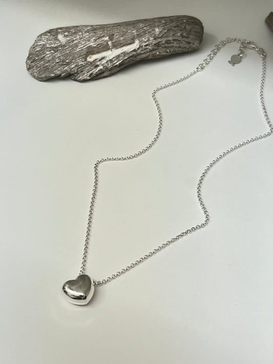 Collier Coeur Argent sterling Fait main à Paris
