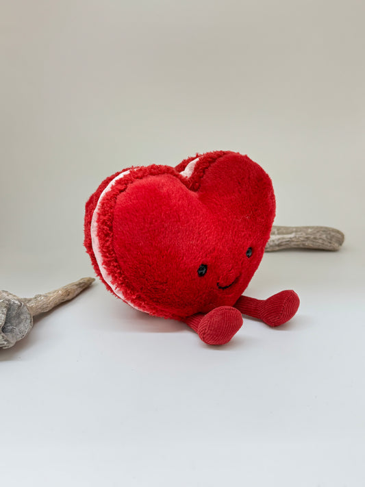 Amuseables Arlette Macaron Cœur peluche dessinée à Londres Amuseables Amuseables Arlette Macaron Cœur dessinée à Londres A4MACHR