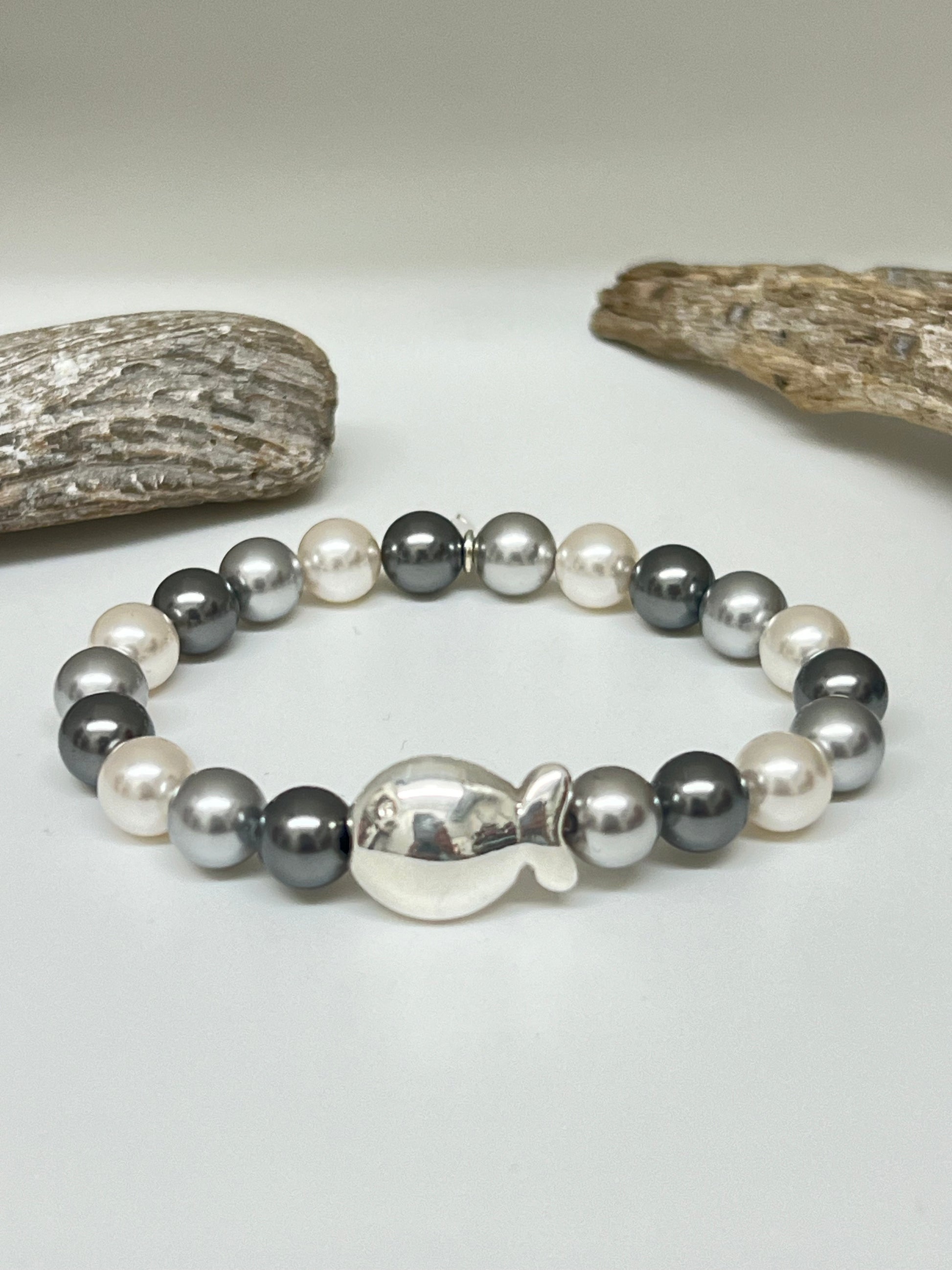 Bracelet Perle Nemo Perle de verre nacré Fait main à Paris 12AT2442MGR