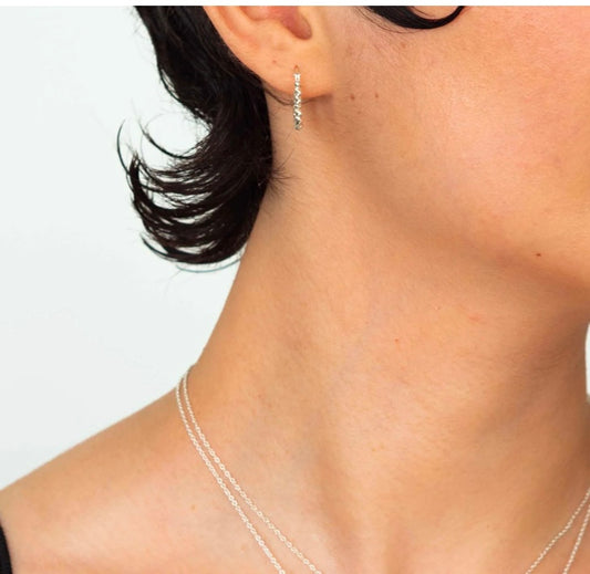 Complice anneaux carrées argent Fait mains à Montréal Véronique Roy Complice anneaux carrées argent