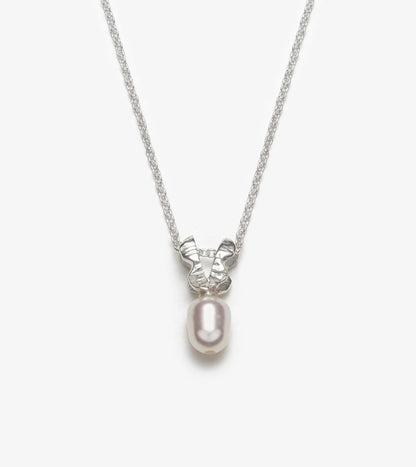 Destinée - Collier Argent avec perle d'eau douce Fait main à Montréal Destinée