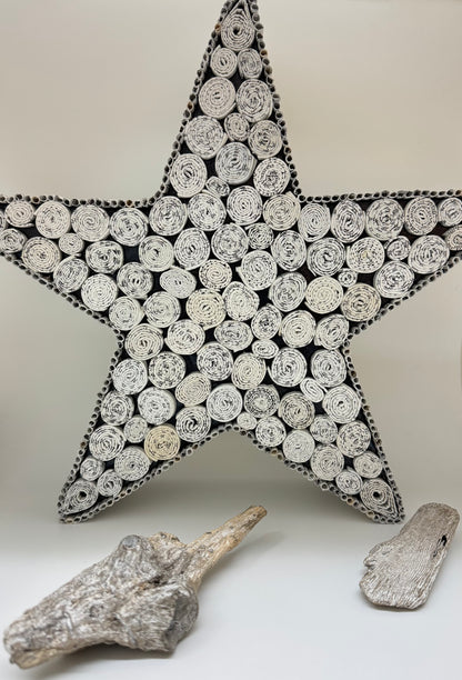 Étoile en papier roulé imprimé Fait main en Inde Étoile papier roulé