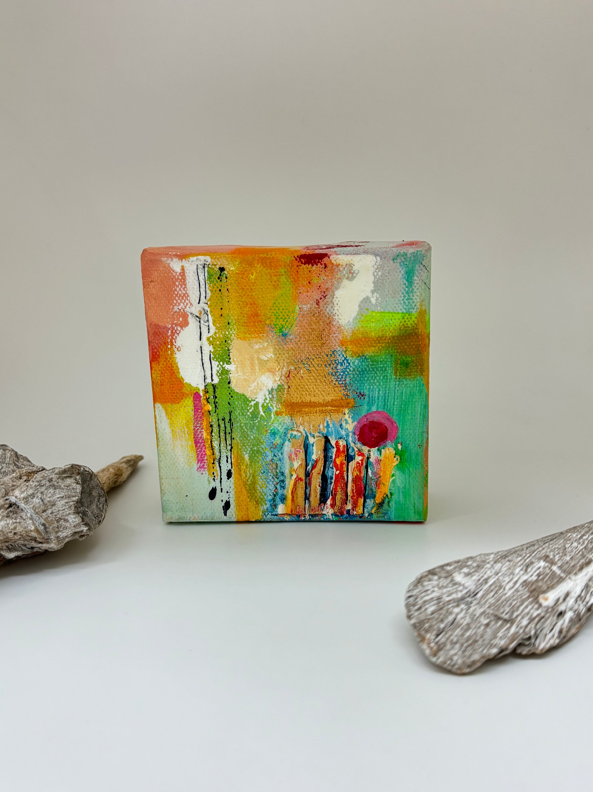 Talbleau Lumière 1 peintre 4 x 4 professionnelle Montréal Louise Larose Artiste