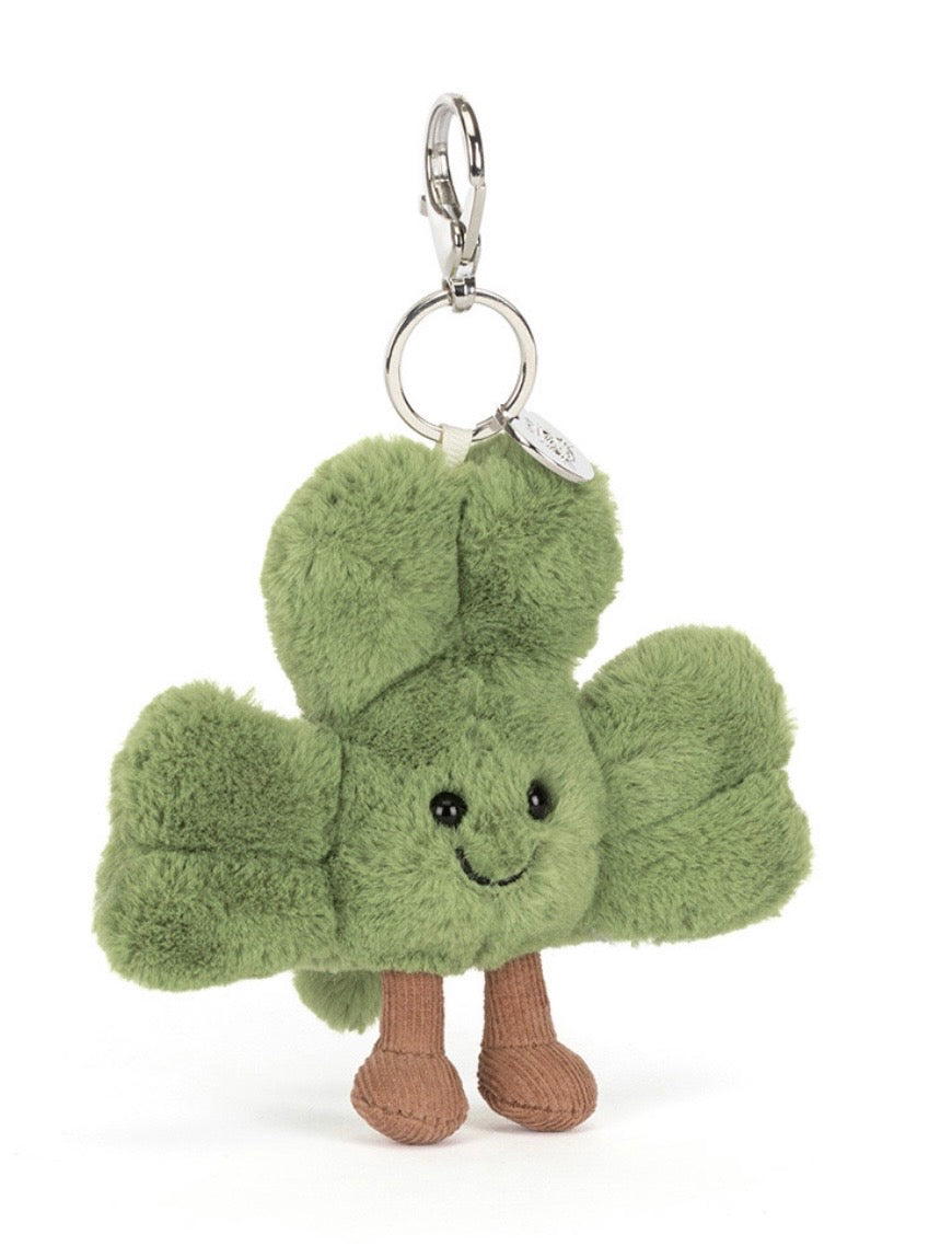 Bijou de sac Amuseables Siofra trèfle peluche dessinée à Londres Bijou de sac Amuseables Siofra trèfle A4SHMBC
