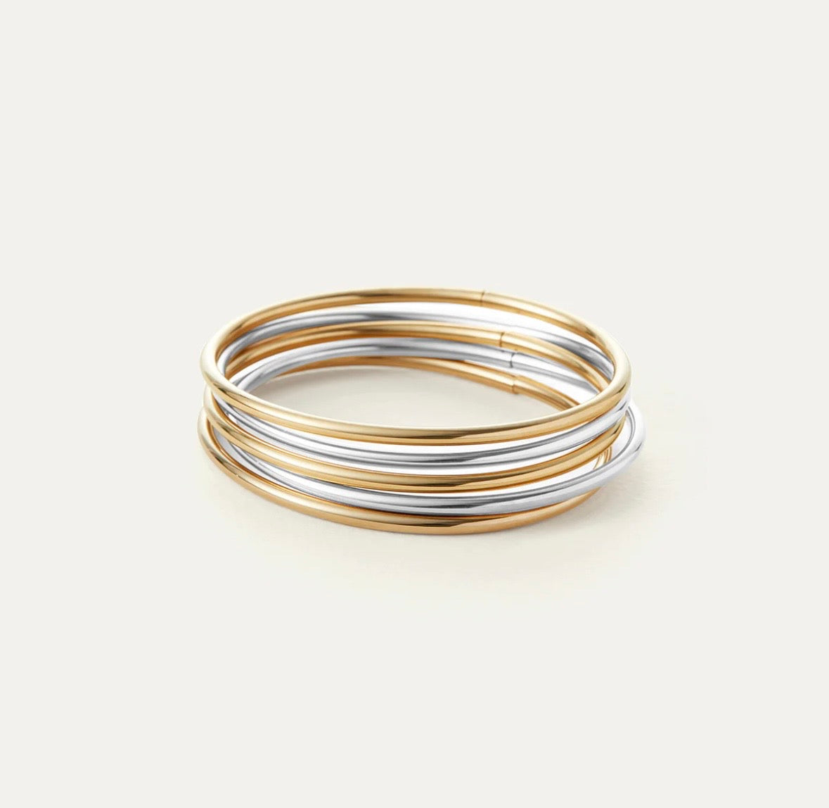 Dane Bangle two-tone set of 5 Designed by an Ontarian Artist