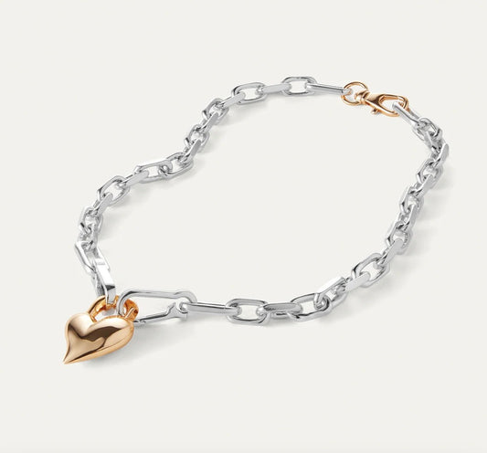 Collier pendentif cœur Padlock 2 tons Dessiné par Jenny Bird Ontario Jenny Bird JB1364-TT-E