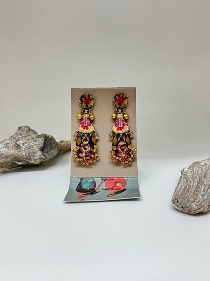 Boucles d'oreilles Pranella Violettes Prune Vin  Ayala Bar fabriquée au Moyen-Orient AyalaBar H2386