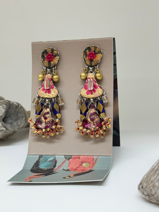 Boucles d'oreilles Pranella Violettes Prune Vin  Ayala Bar fabriquée au Moyen-Orient AyalaBar H2386