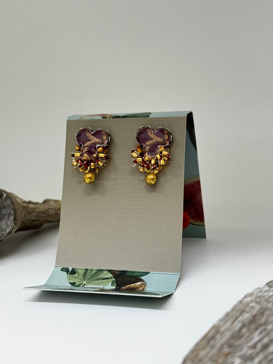 Boucles d'oreilles Baika Prune Vin AyalaBar AyalaBAR