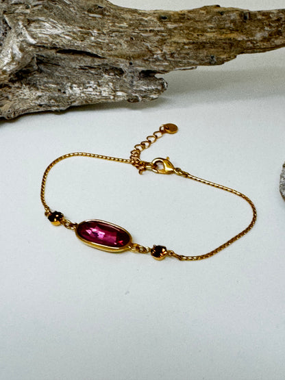 Bracelet ajustable 3 éléments strass - Emy Franck Herval 13-73160