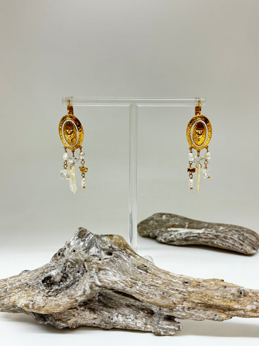 Boucles d'oreilles Bianca Perles baroque Nature 12-70175
