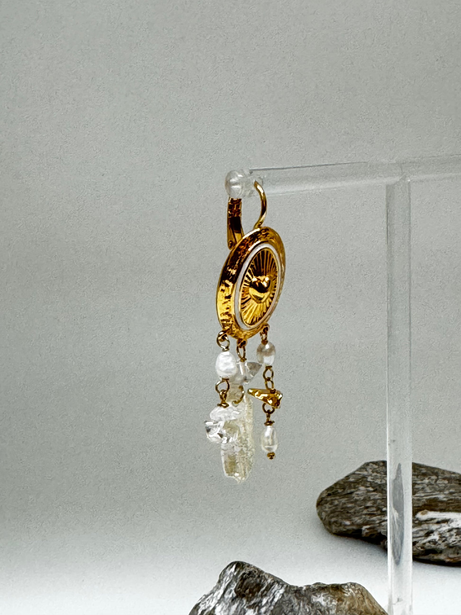 Boucles d'oreilles Bianca Perles baroque Nature 12-70175