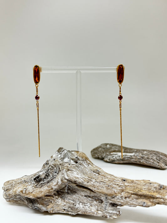 Boucles d'oreilles Emy cristaux Nature 12-69971